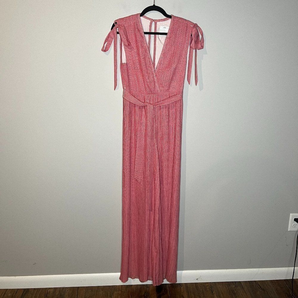 C/MEO Collective Unstoppable  red patterned open back Jumpsuit